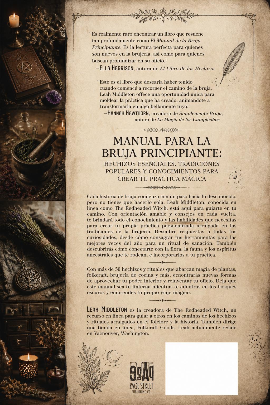 Manual para la Bruja Principiante: Hechizos Esenciales, Tradiciones Populares y Conocimientos para Crear tu Práctica Mágica