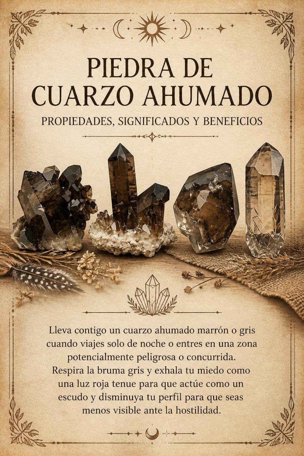 Piedra de Cuarzo Ahumado, Propiedades, Significados y Beneficios