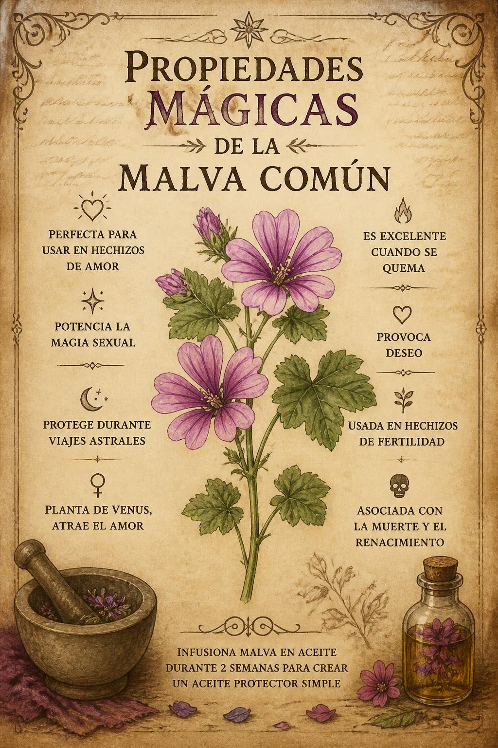 Propiedades Mágicas de la Malva Común