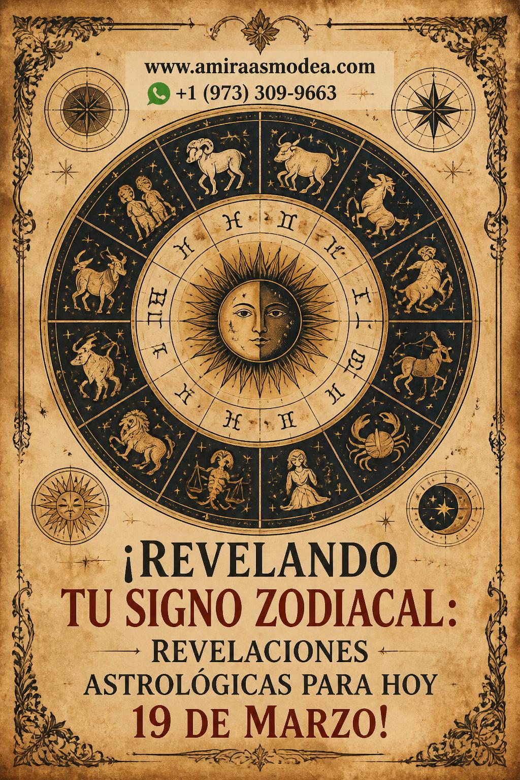 ¡Revelando Tu Signo Zodiacal: Revelaciones Astrológicas para Hoy 19 de Marzo!