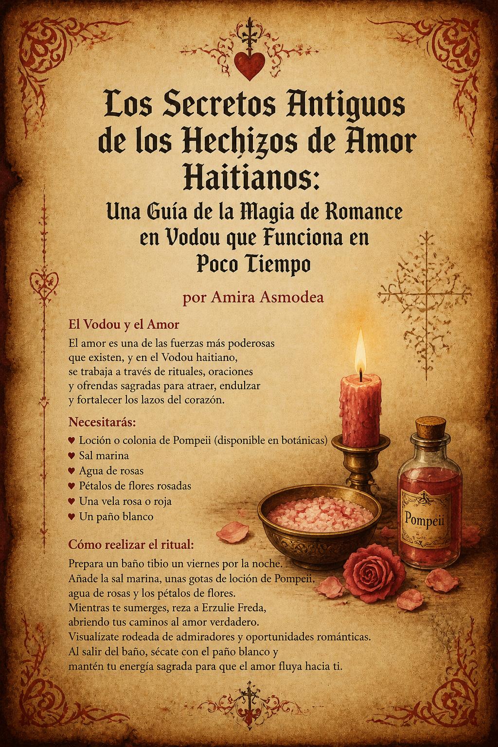 Los Secretos Antiguos de los Hechizos de Amor Haitianos: Una Guía de la Magia de Romance en Vodou que Funciona en Poco Tiempo