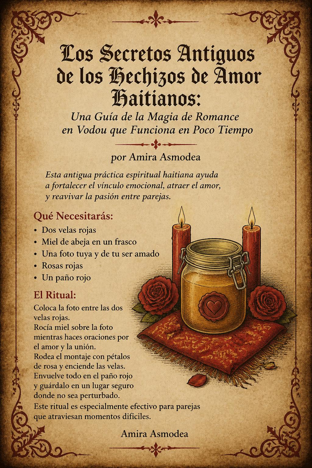 Los Secretos Antiguos de los Hechizos de Amor Haitianos: Una Guía de la Magia de Romance en Vodou que Funciona en Poco Tiempo
