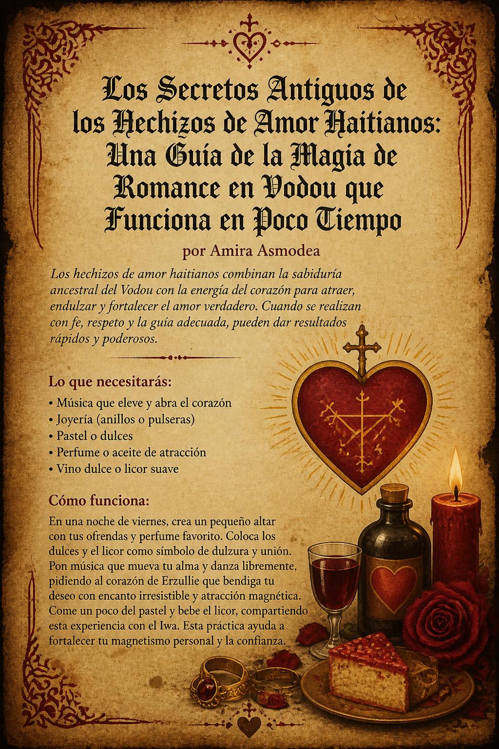 Los Secretos Antiguos de los Hechizos de Amor Haitianos: Una Guía de la Magia de Romance en Vodou que Funciona en Poco Tiempo