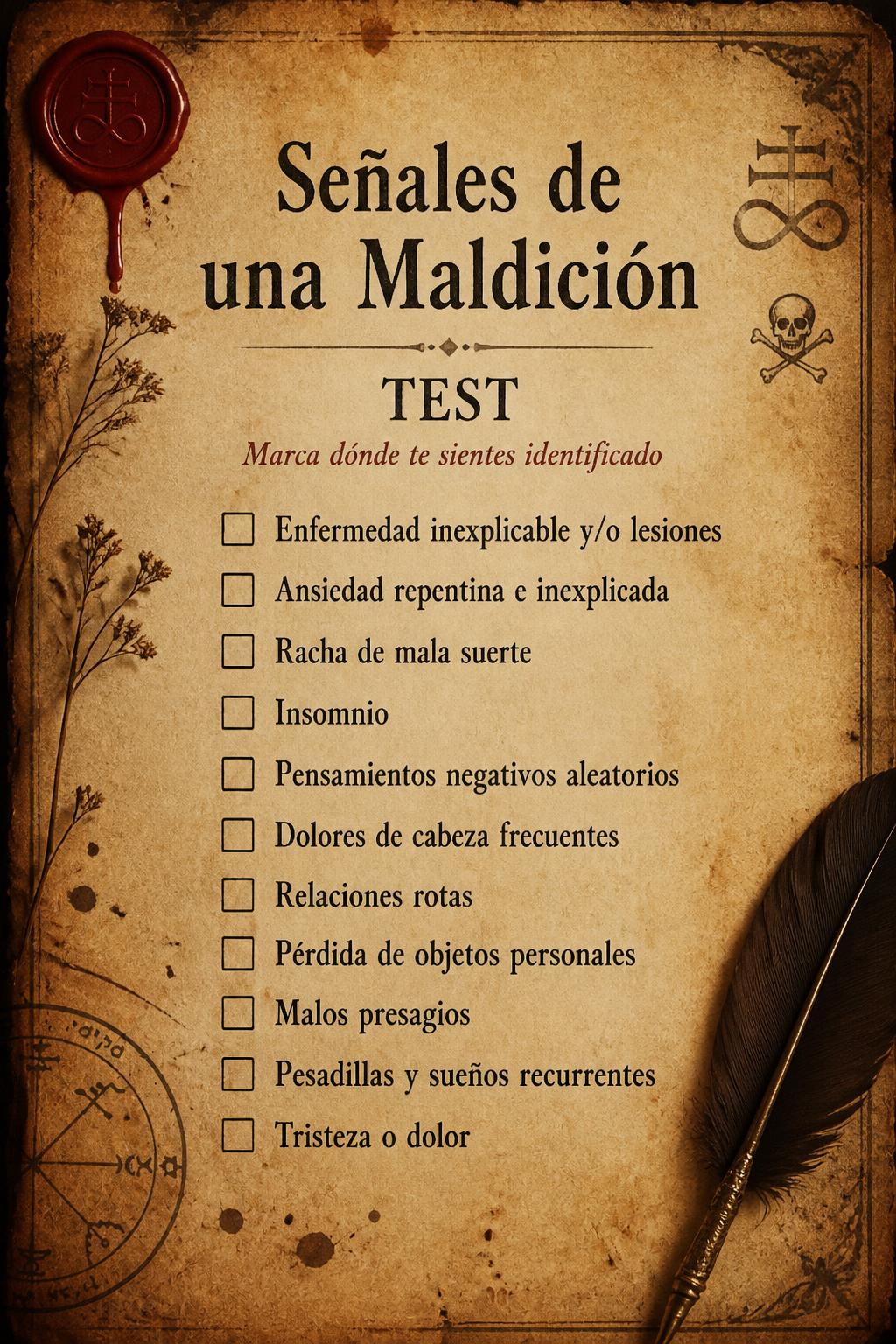 Señales de una Maldición