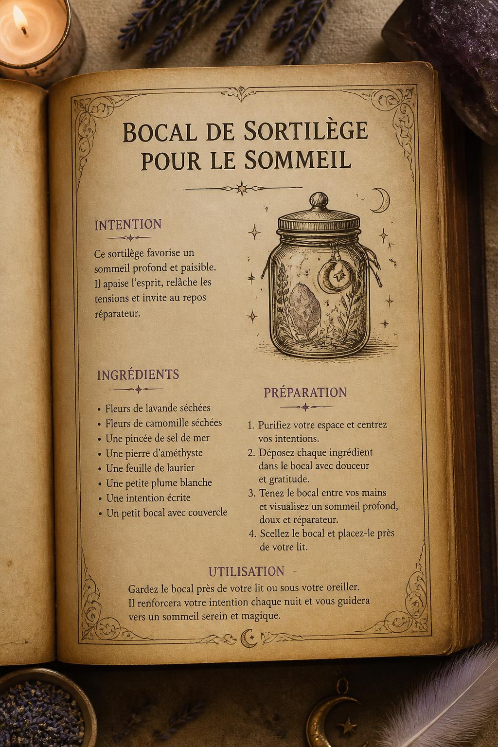Bocal de Sortilège pour le Sommeil