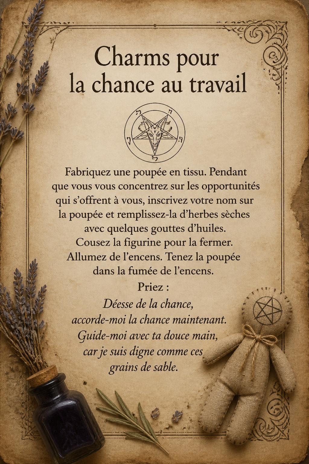 Charms pour la chance au travail