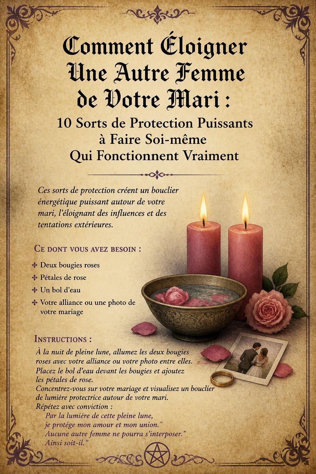 Comment Éloigner Une Autre Femme de Votre Mari : 10 Sorts de Protection Puissants à Faire Soi-même Qui Fonctionnent Vraiment