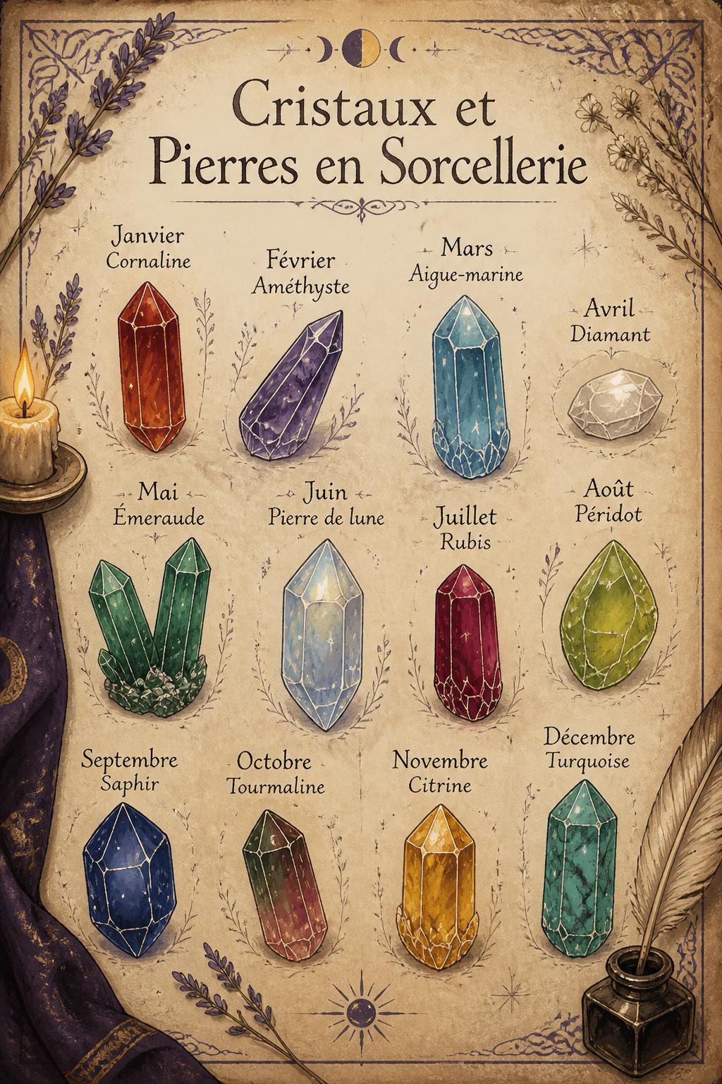 Cristaux et Pierres en Sorcellerie