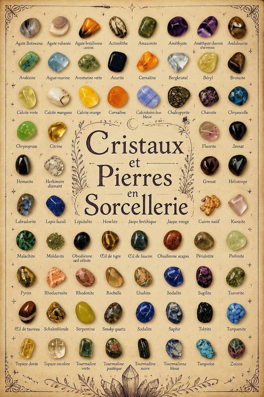 Cristaux et Pierres en Sorcellerie