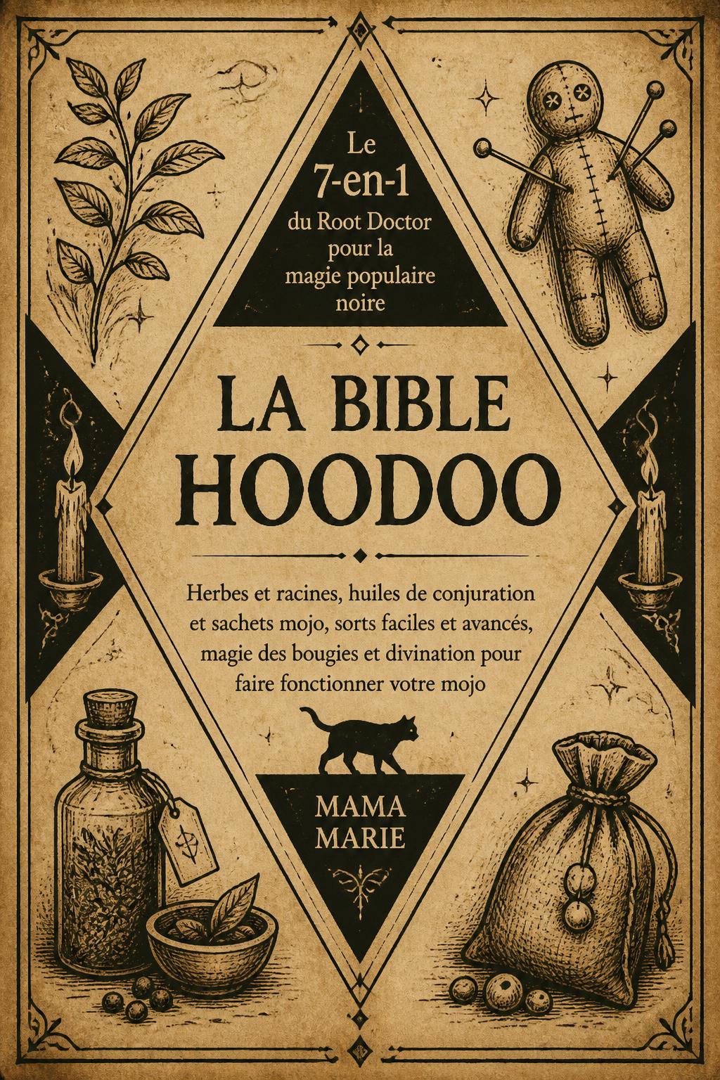 La Bible Hoodoo • Le compagnon 7-en-1 du Root Doctor pour la magie populaire noire : Herbes et racines, huiles de conjuration et sachets mojo, sorts faciles et avancés, magie des bougies et divination pour faire fonctionner votre mojo