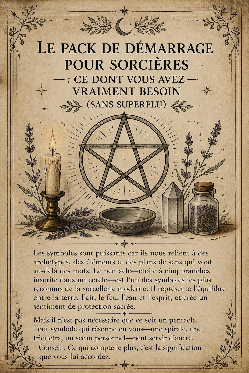 Le Pack de Démarrage pour Sorcières : Ce Dont Vous Avez Vraiment Besoin (Sans Superflu)
