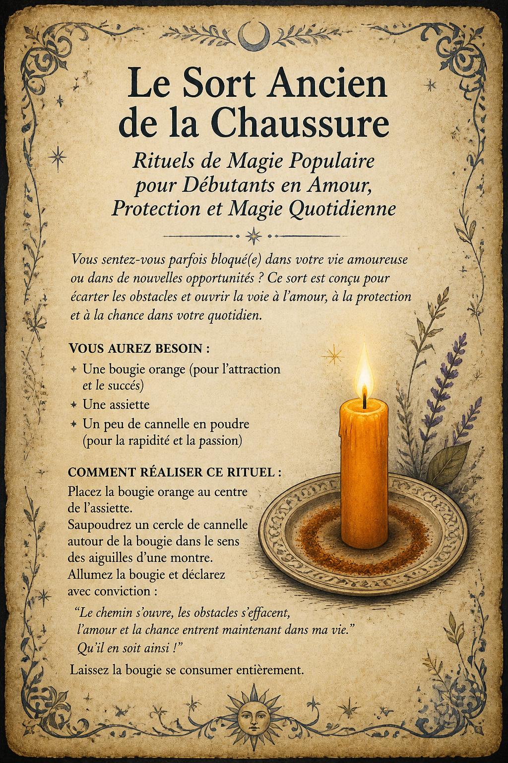 Le Sort Ancien de la Chaussure : Rituels de Magie Populaire pour Débutants en Amour, Protection et Magie Quotidienne