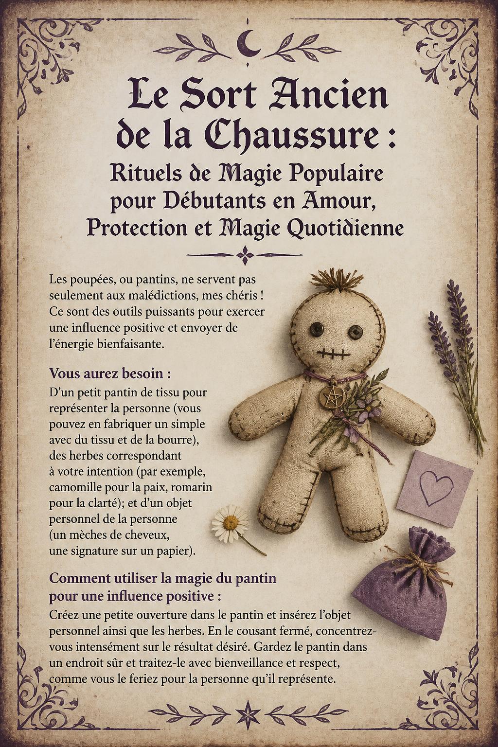 Le Sort Ancien de la Chaussure : Rituels de Magie Populaire pour Débutants en Amour, Protection et Magie Quotidienne