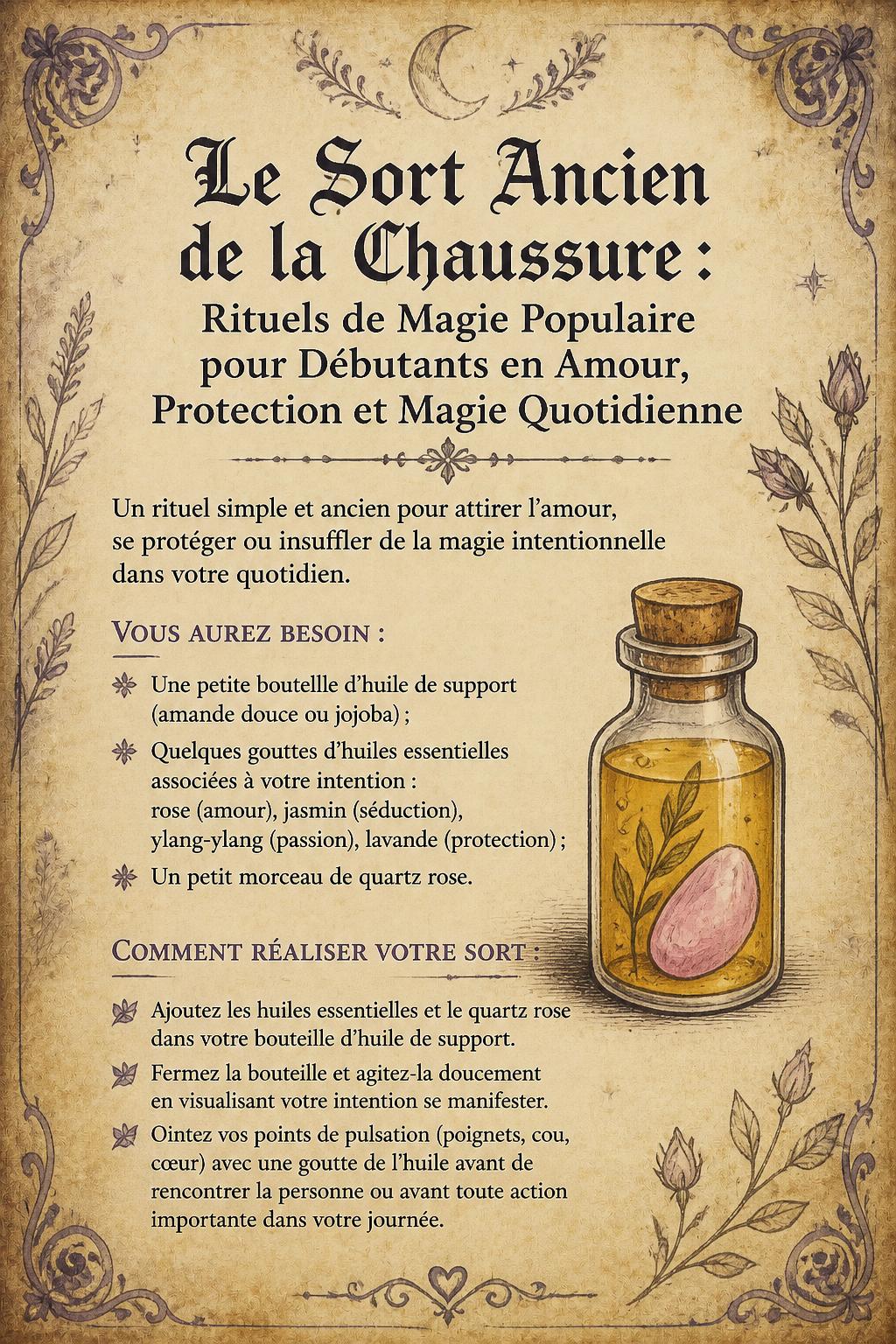 Le Sort Ancien de la Chaussure : Rituels de Magie Populaire pour Débutants en Amour, Protection et Magie Quotidienne