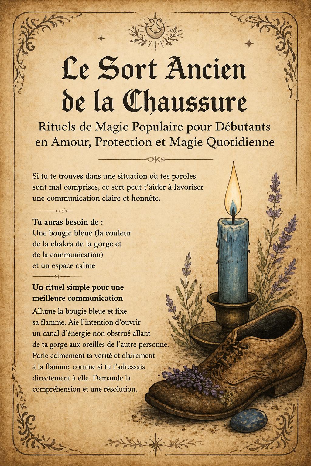 Le Sort Ancien de la Chaussure : Rituels de Magie Populaire pour Débutants en Amour, Protection et Magie Quotidienne