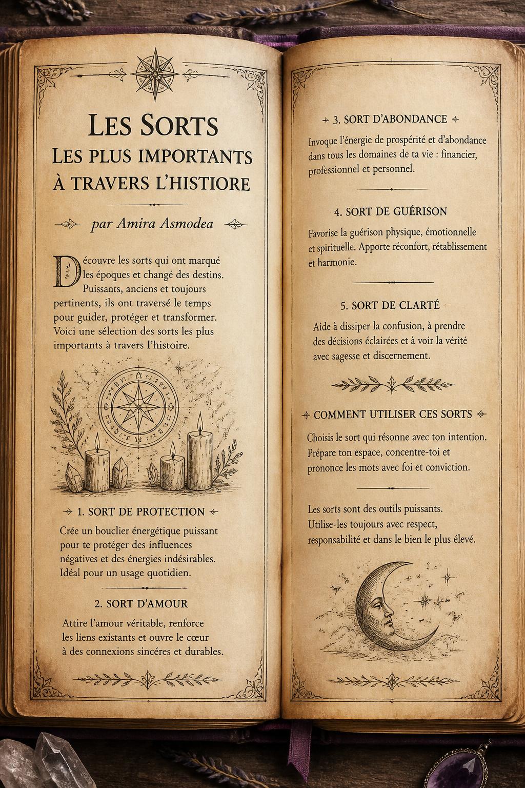 Les Sorts les Plus Importants à Travers l'Histoire par Amira Asmodea