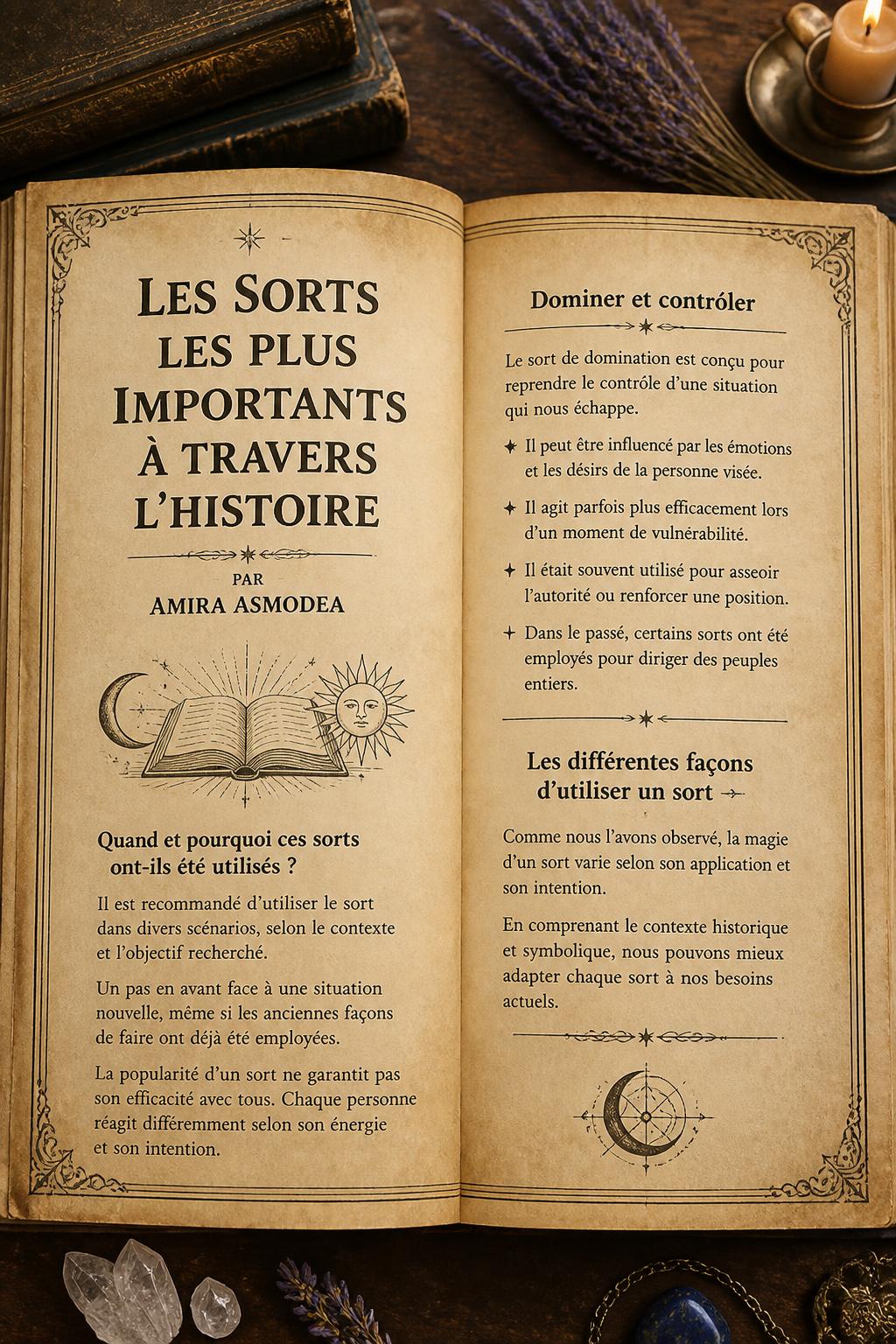 Les Sorts les Plus Importants à Travers l'Histoire par Amira Asmodea