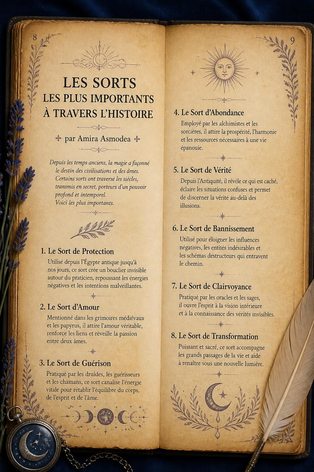 Les Sorts les Plus Importants à Travers l'Histoire par Amira Asmodea