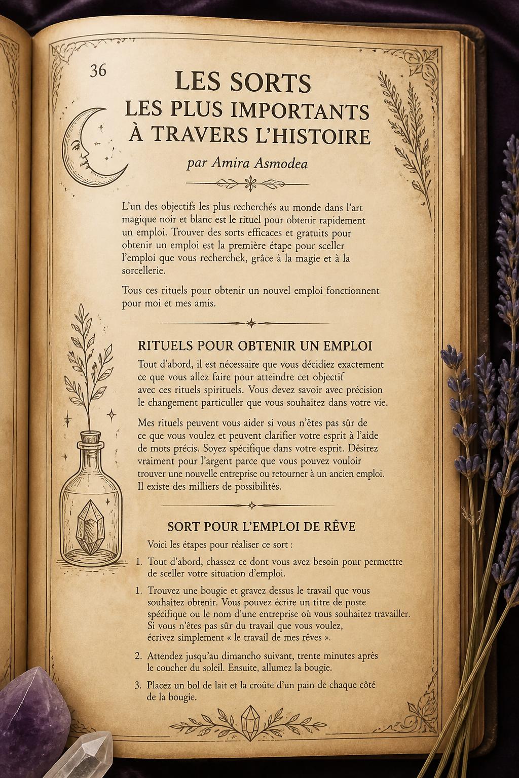 Les Sorts les Plus Importants à Travers l'Histoire par Amira Asmodea