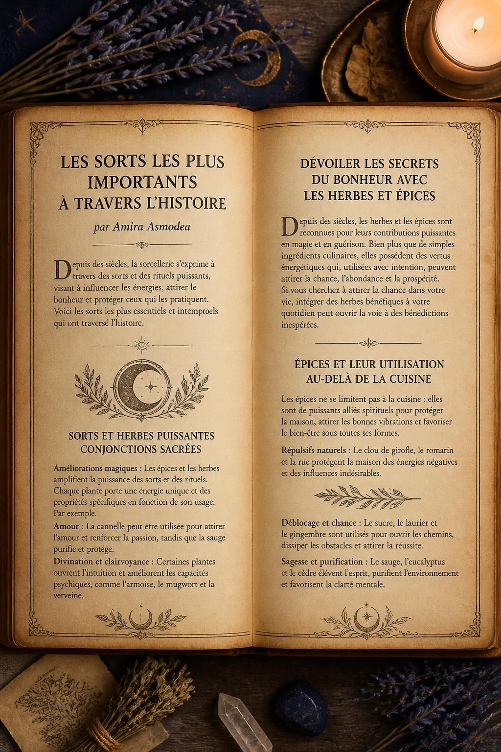 Les Sorts les Plus Importants à Travers l'Histoire par Amira Asmodea