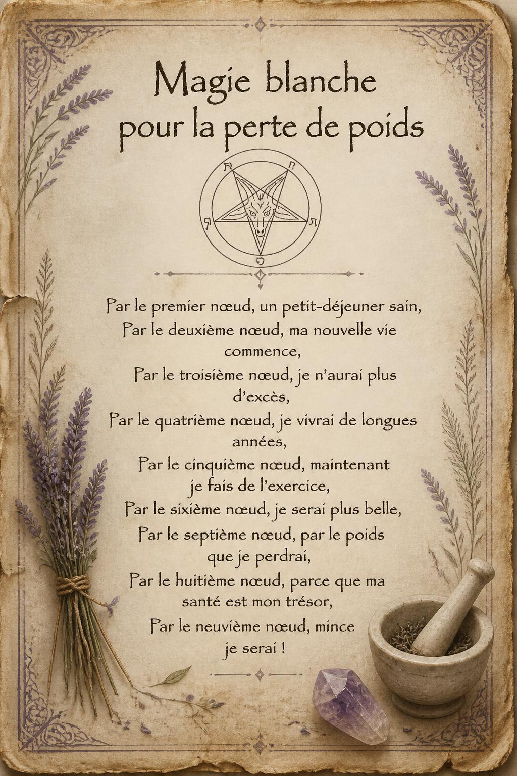 Magie blanche pour la perte de poids