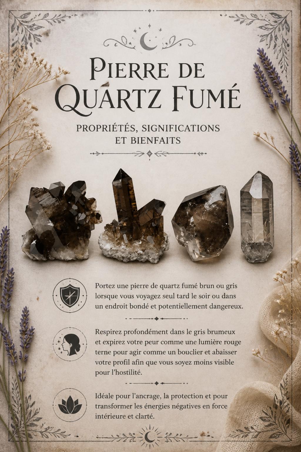 Pierre de Quartz Fumé, Propriétés, Significations et Bienfaits
