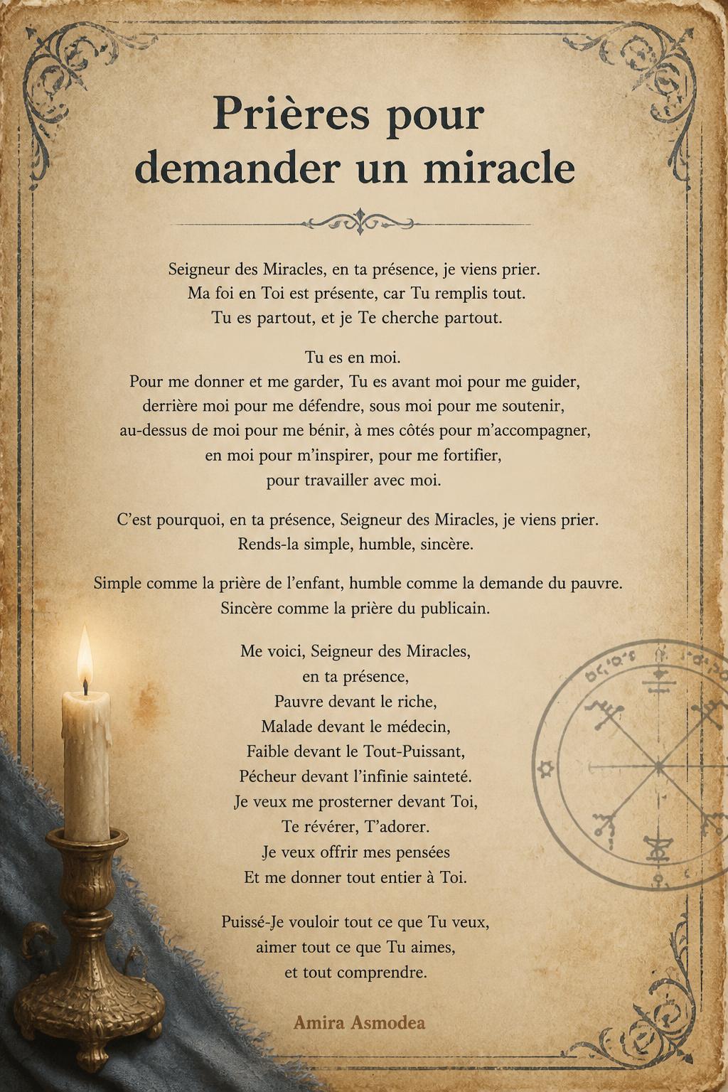 Prières pour demander un miracle