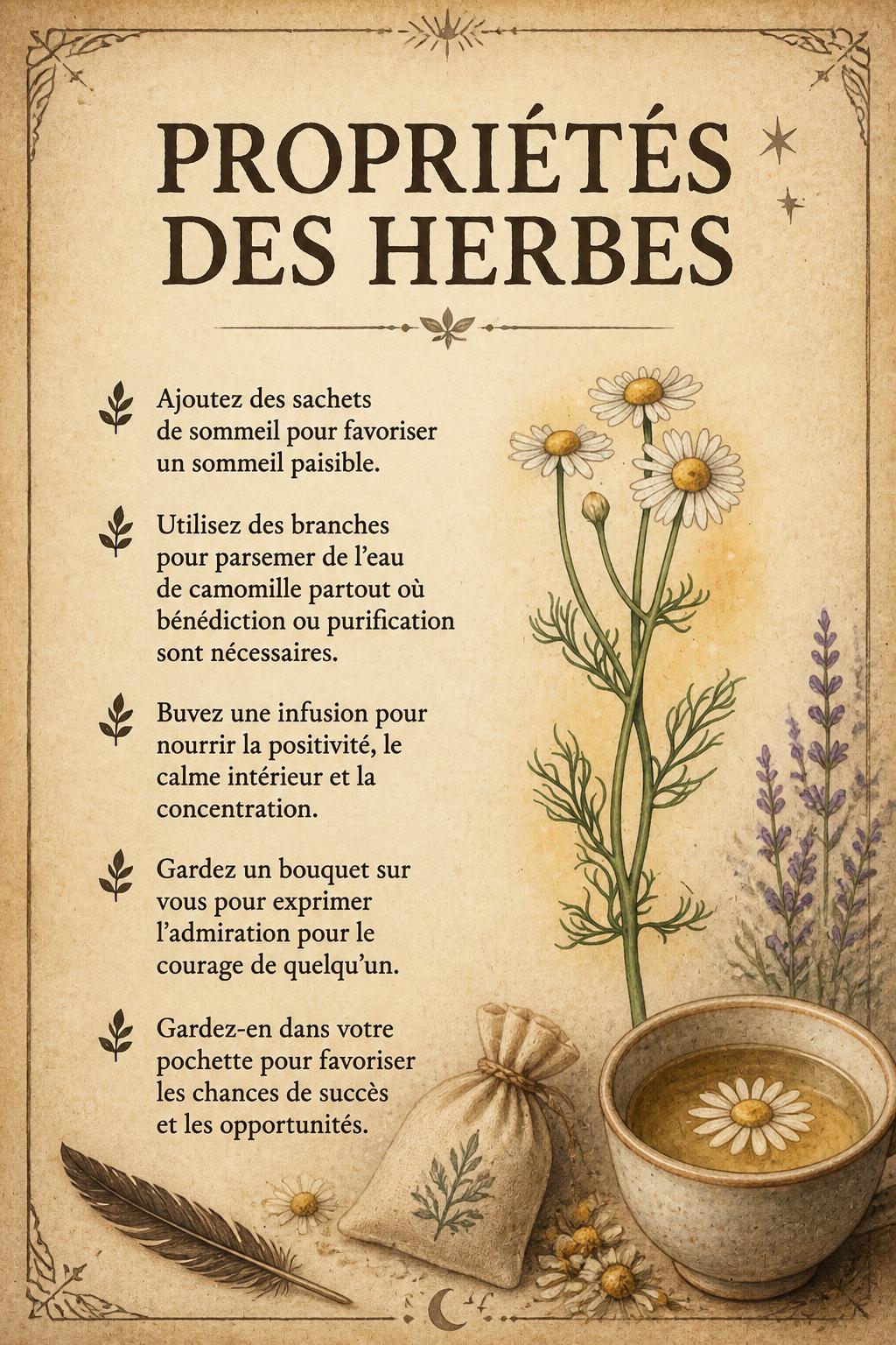 Propriétés des Herbes