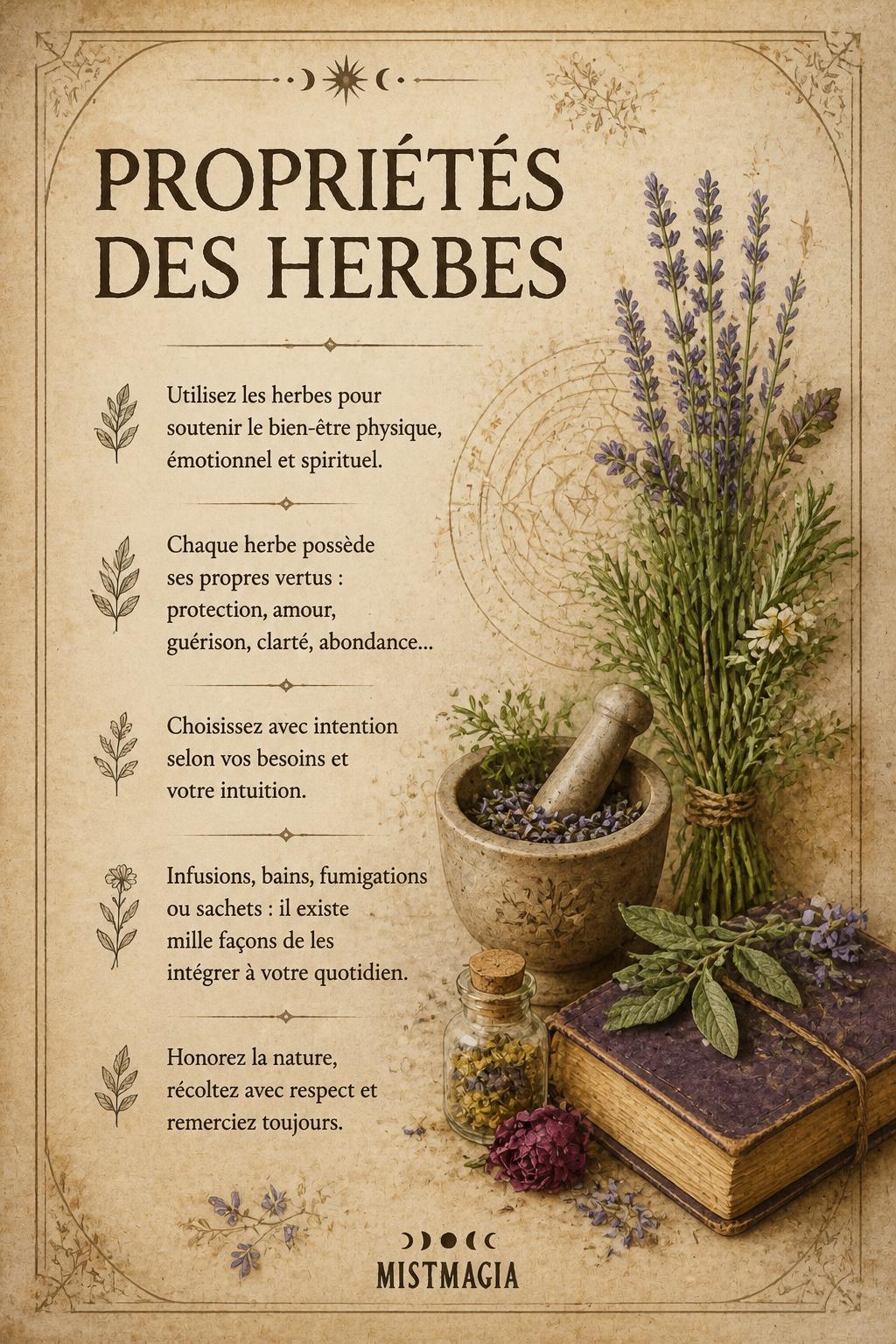 Propriétés des Herbes