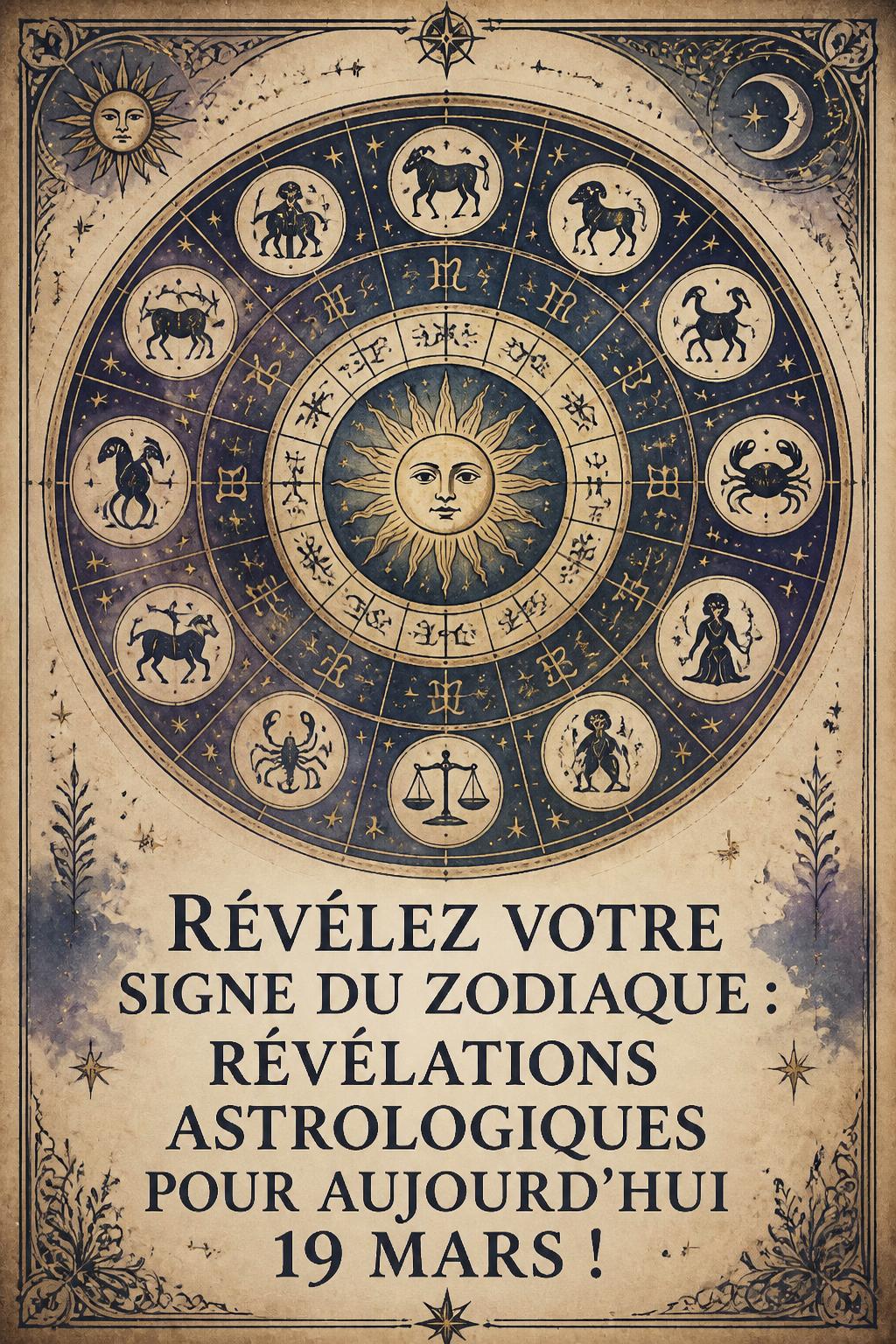 Révélez votre signe du zodiaque : révélations astrologiques pour aujourd'hui 19 mars !