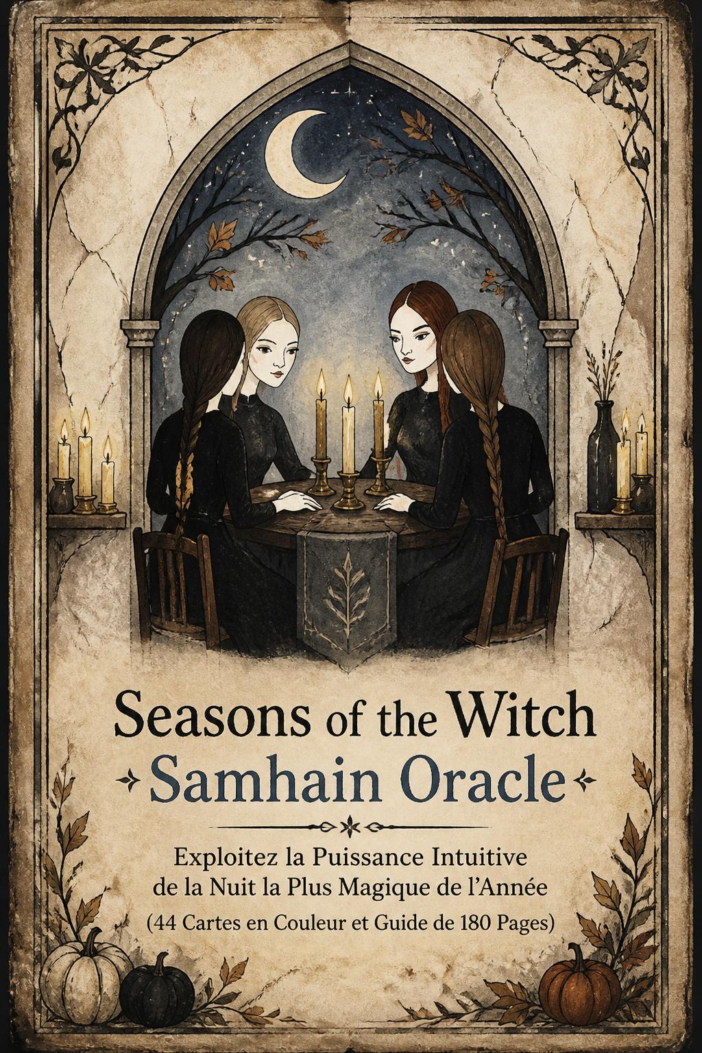 Seasons of the Witch : Samhain Oracle : Exploitez la Puissance Intuitive de la Nuit la Plus Magique de l’Année (44 Cartes en Couleur et Guide de 180 Pages)