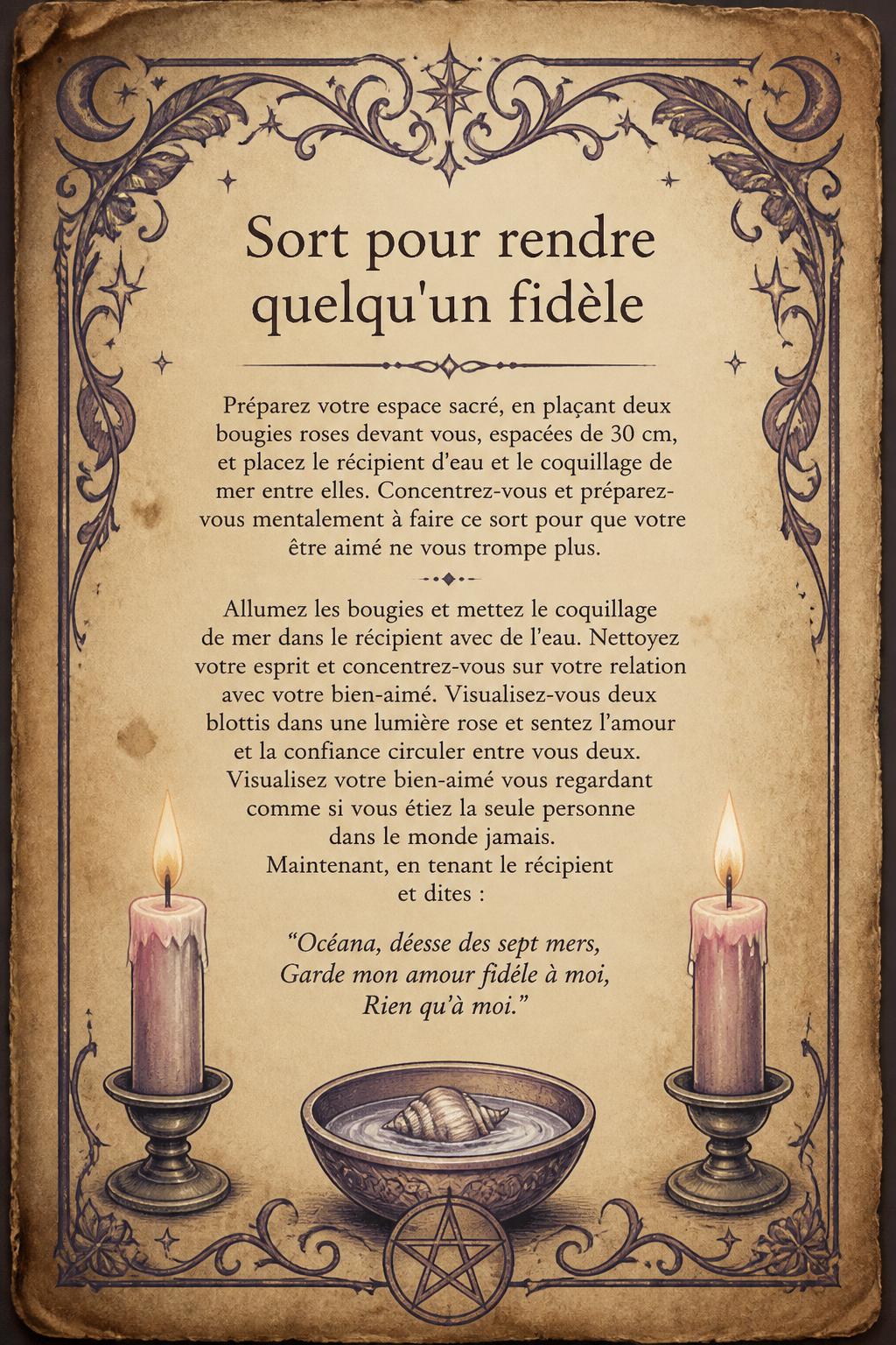 Sort pour rendre quelqu'un fidèle