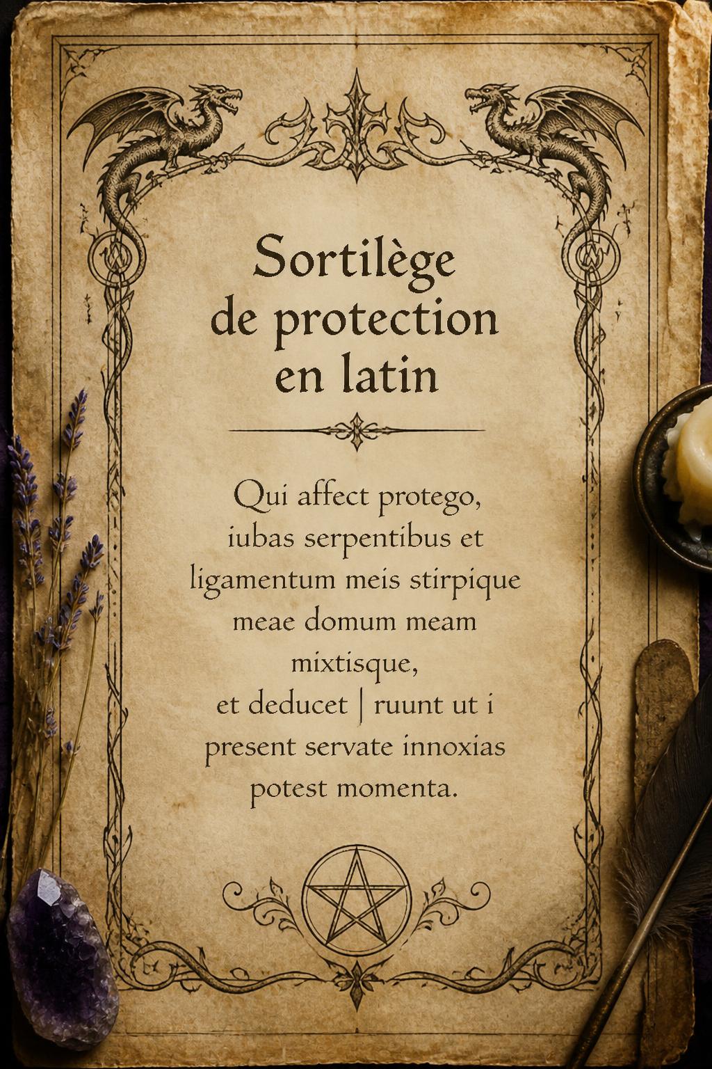 Sortilège de protection en latin
