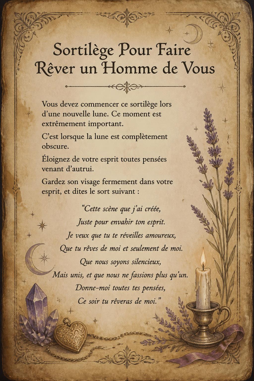 Sortilège Pour Faire Rêver un Homme de Vous
