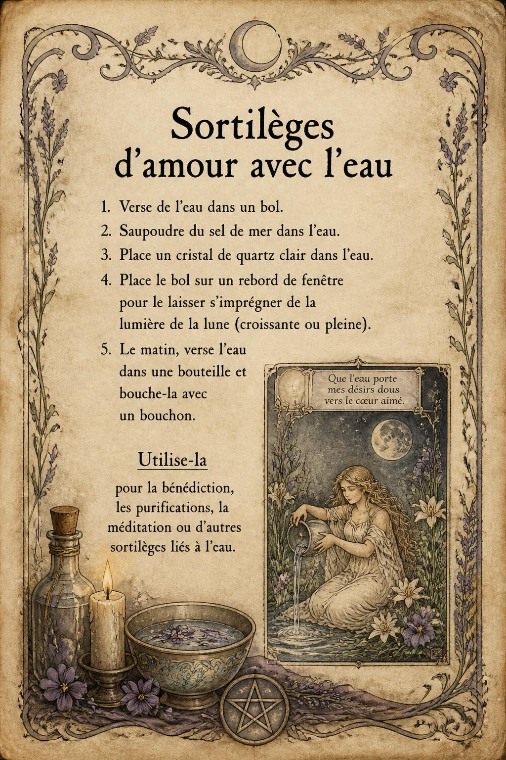 Sortilèges d'amour avec l'eau