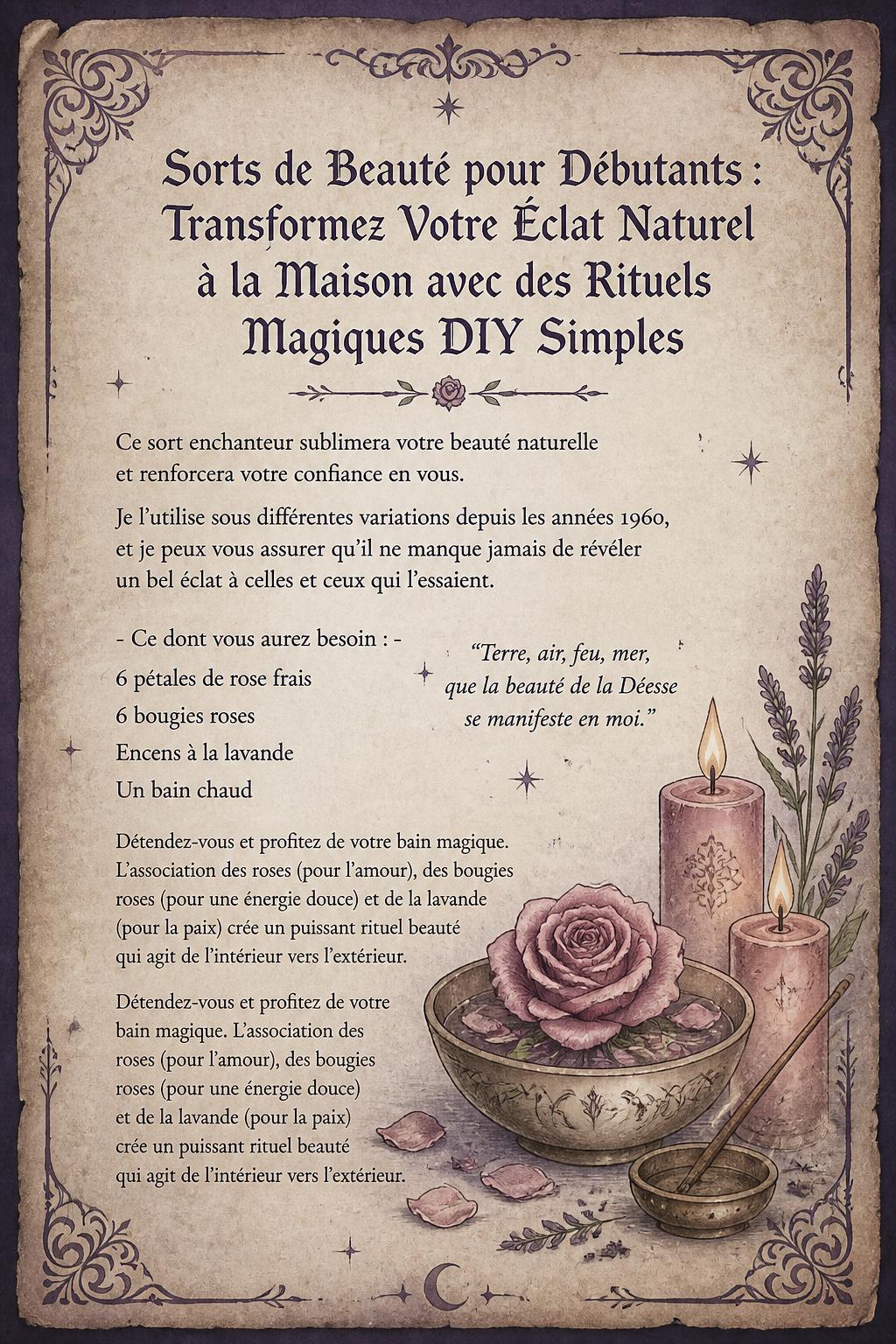 Sorts de Beauté pour Débutants : Transformez Votre Éclat Naturel à la Maison avec des Rituels Magiques DIY Simples