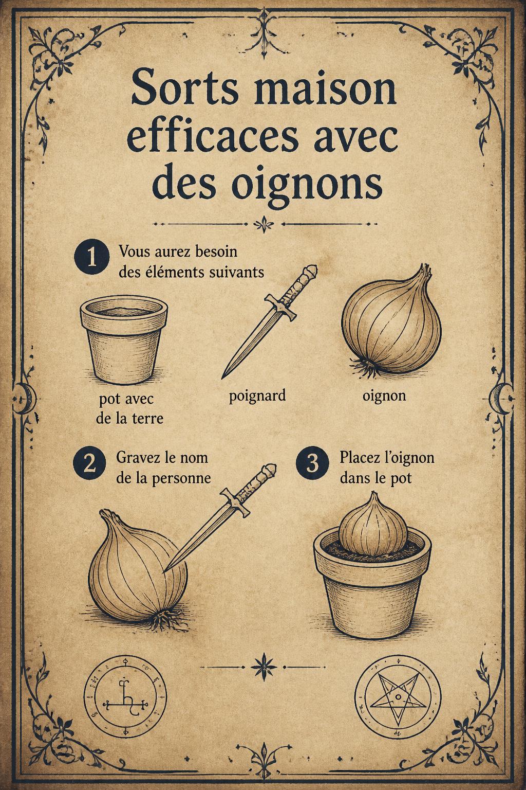Sorts maison efficaces avec des oignons