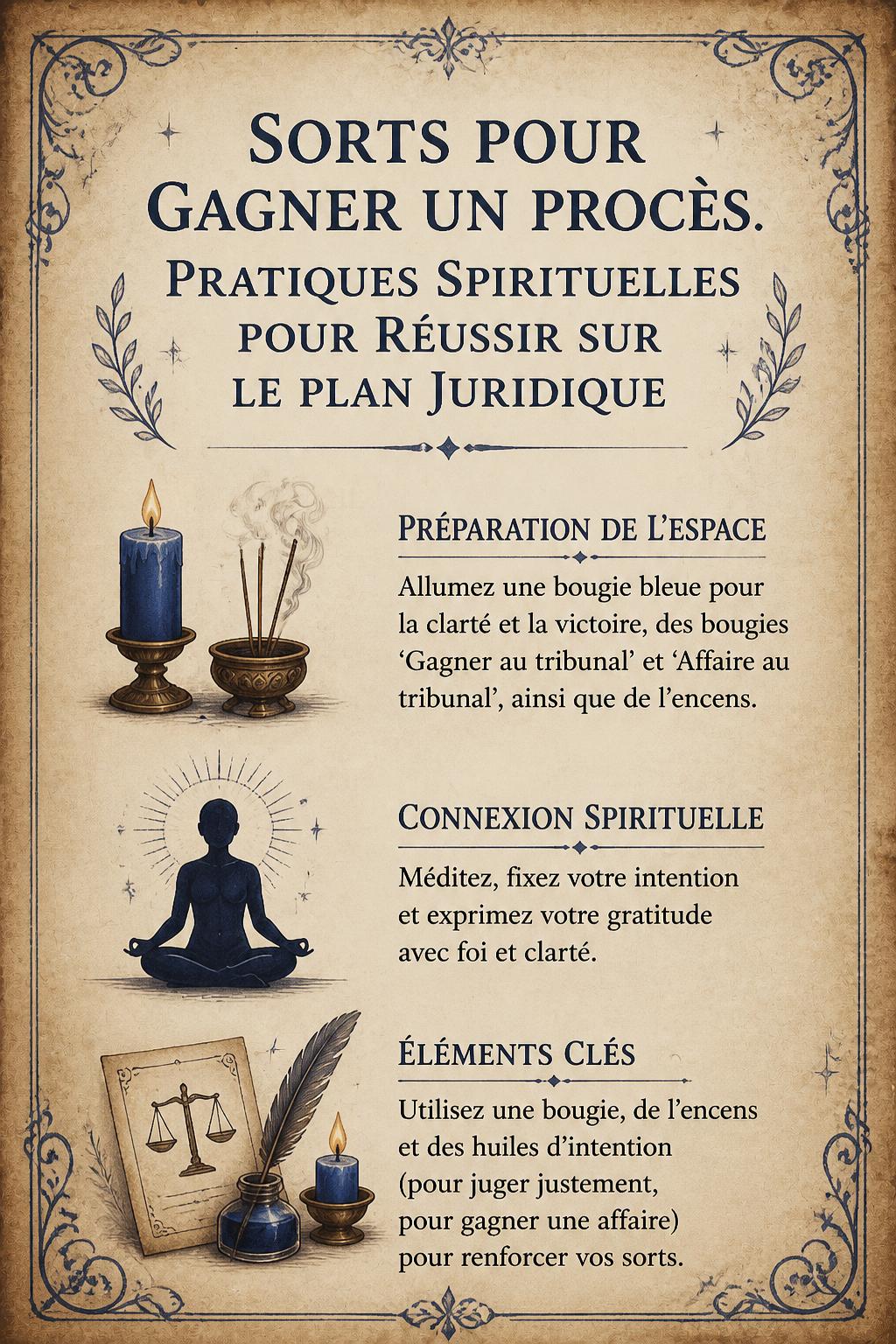 Sorts pour gagner un procès. Pratiques spirituelles pour réussir sur le plan juridique