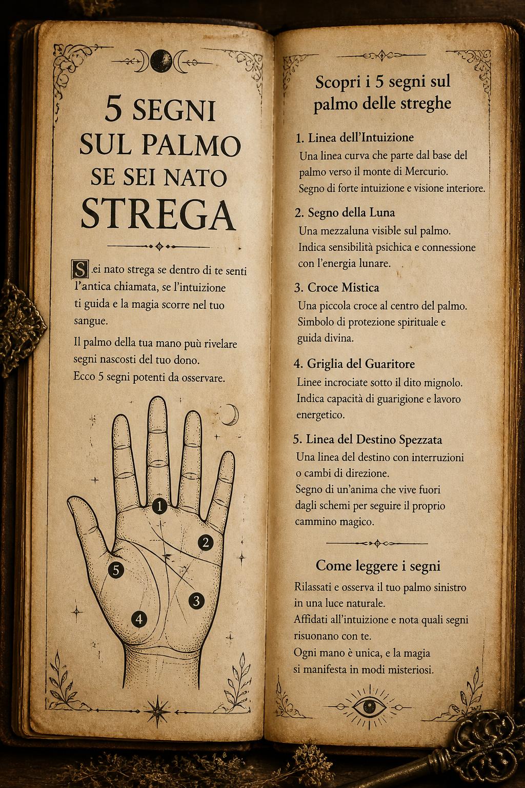 5 Segni sul Palmo se Sei Nato Strega