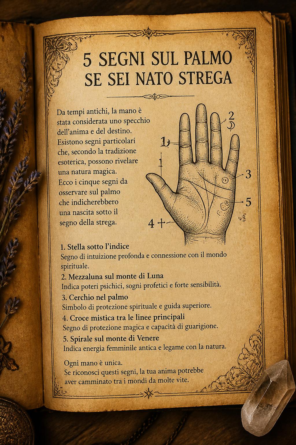 5 Segni sul Palmo se Sei Nato Strega