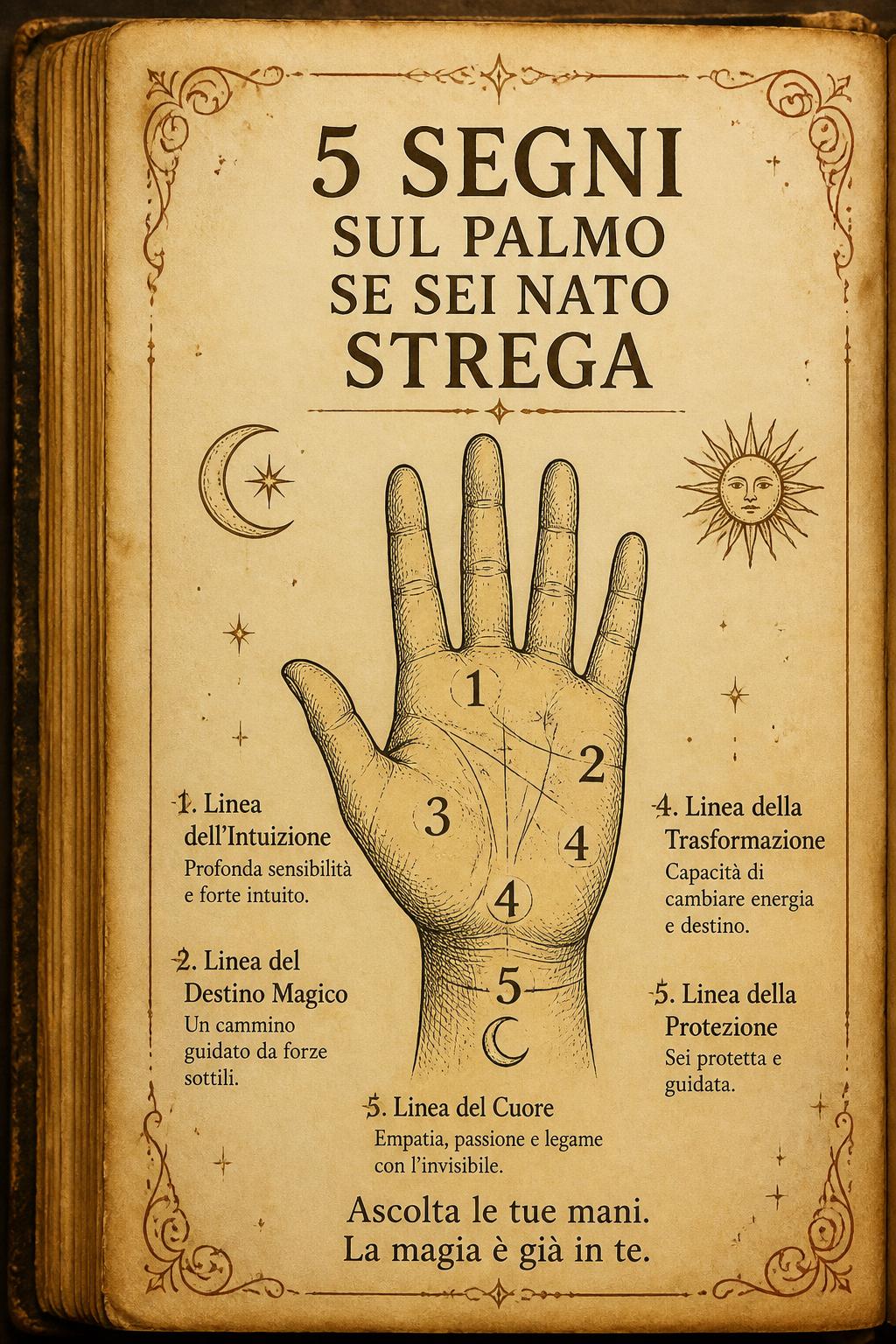 5 Segni sul Palmo se Sei Nato Strega
