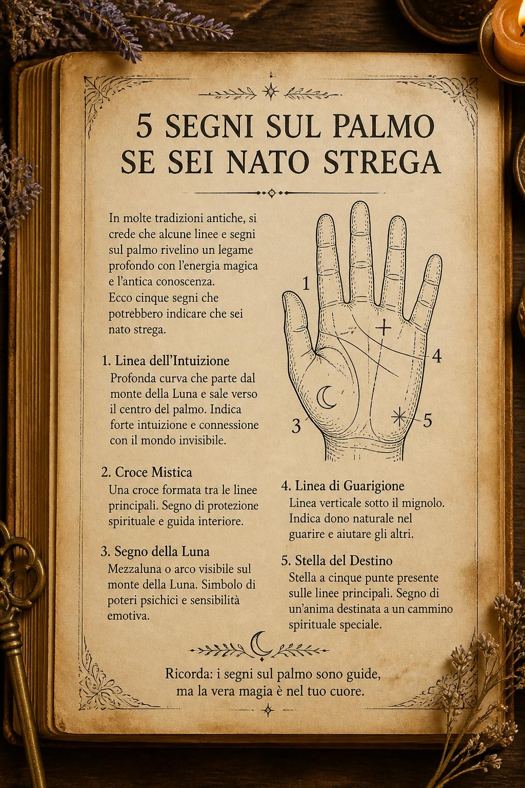 5 Segni sul Palmo se Sei Nato Strega