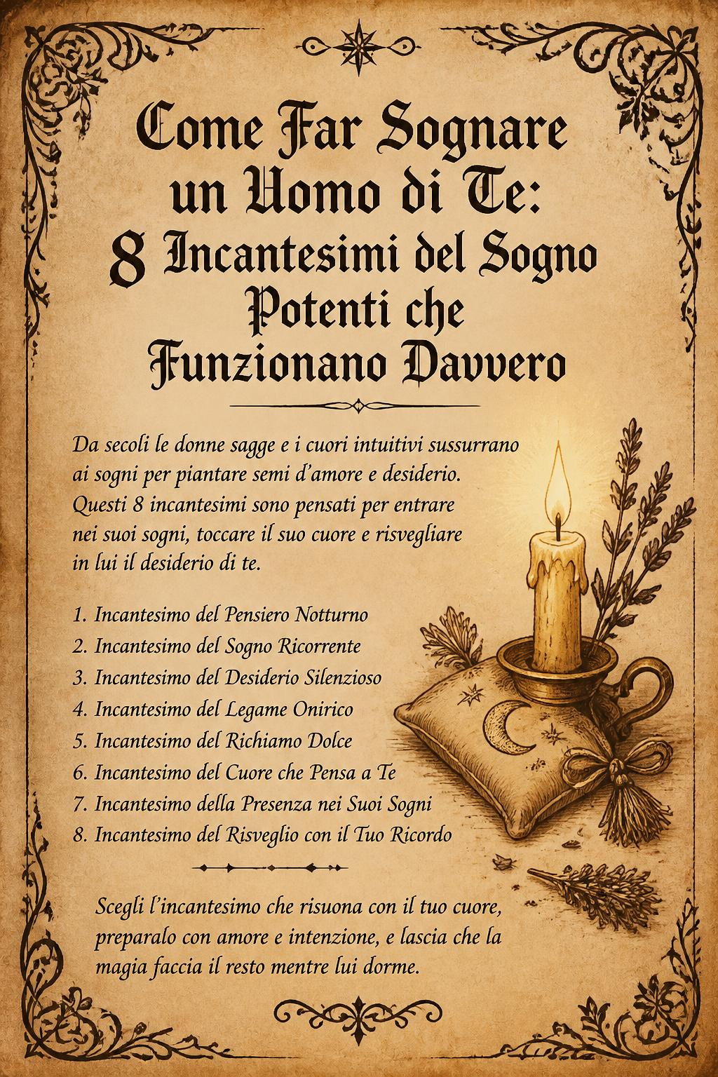 Come Far Sognare un Uomo di Te: 8 Incantesimi del Sogno Potenti che Funzionano Davvero