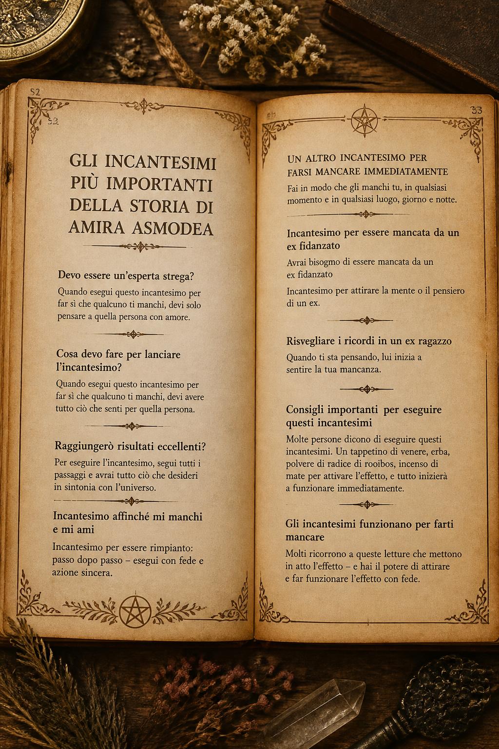 Gli Incantesimi Più Importanti della Storia di Amira Asmodea