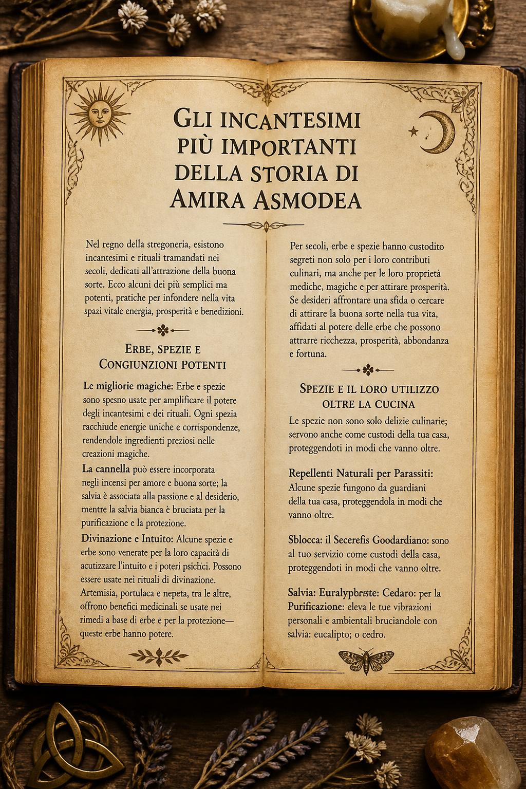 Gli Incantesimi Più Importanti della Storia di Amira Asmodea