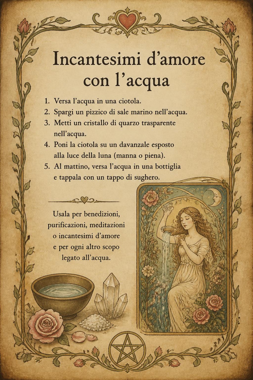 Incantesimi d'amore con l'acqua