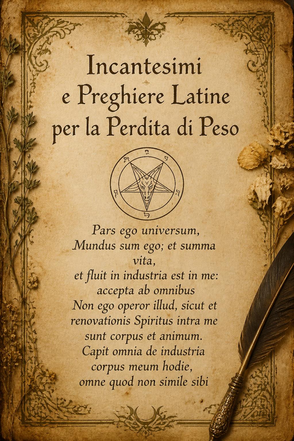 Incantesimi e Preghiere Latine per la Perdita di Peso