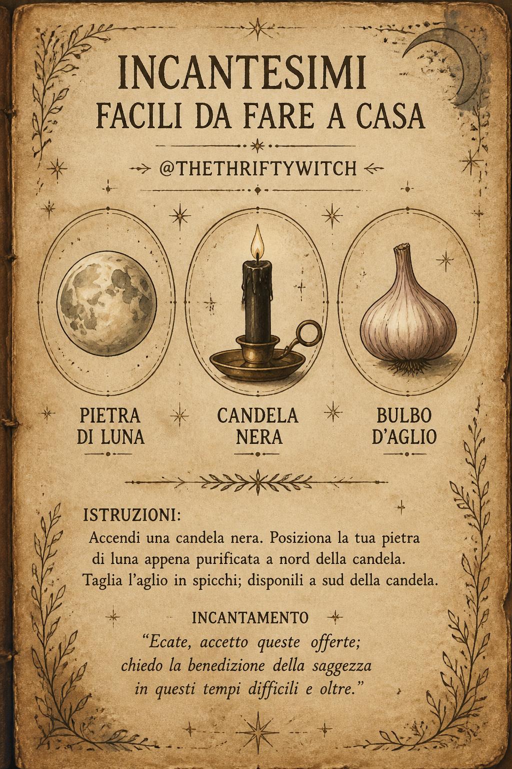 Incantesimi Facili da Fare a Casa da @thethtiftywitch su Instagram