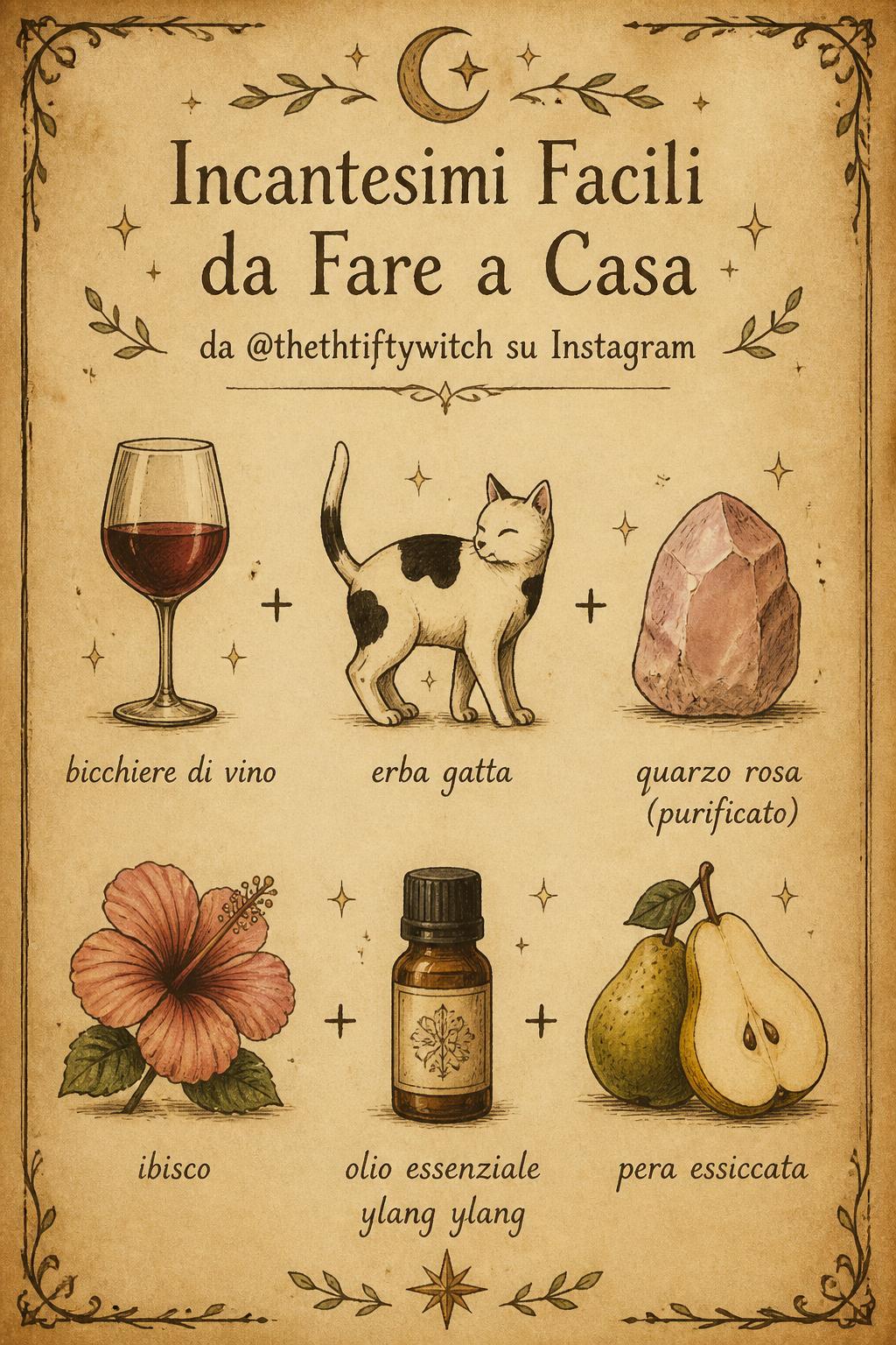 Incantesimi Facili da Fare a Casa da @thethtiftywitch su Instagram