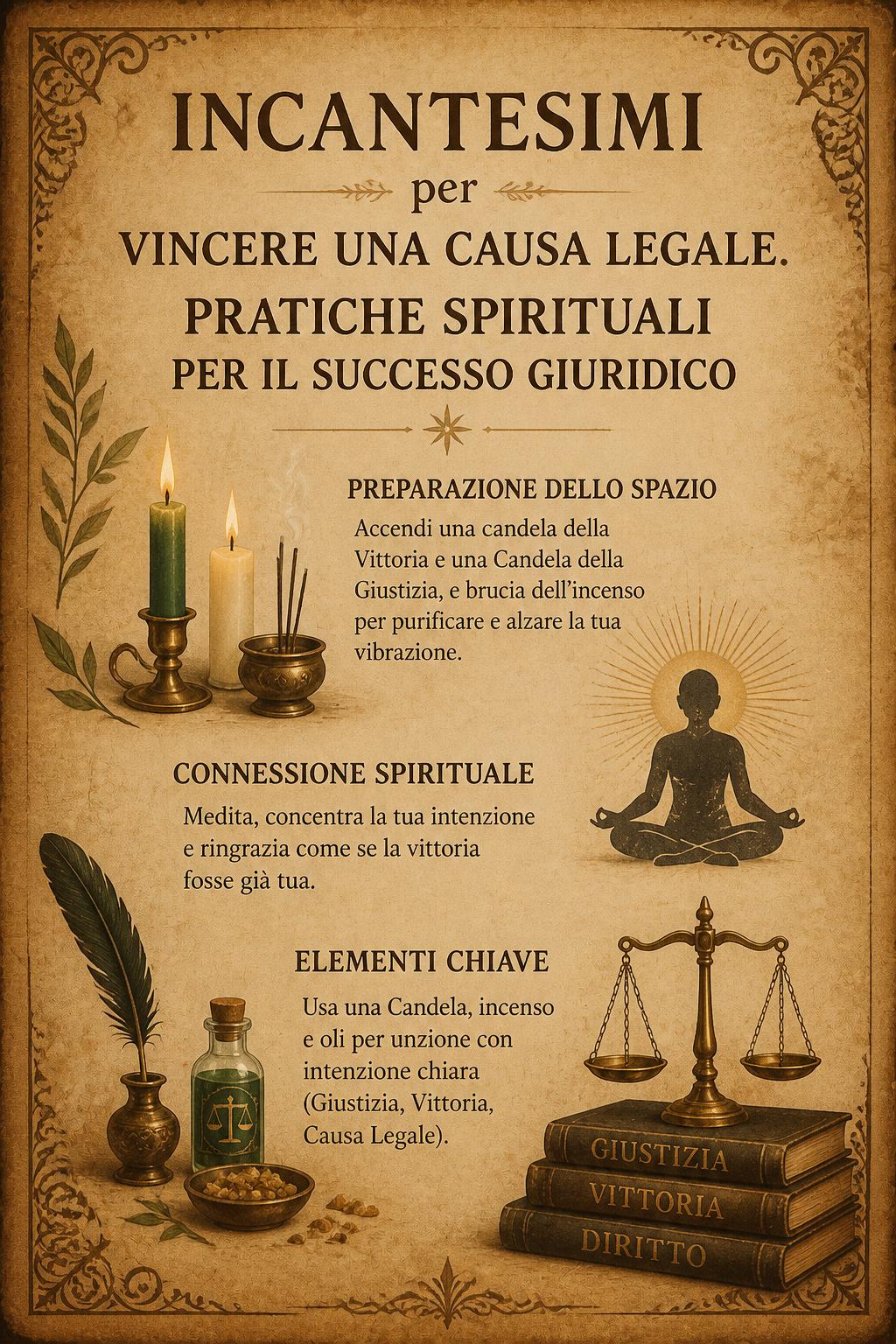 Incantesimi per Vincere una Causa Legale. Pratiche Spirituali per il Successo Giuridico